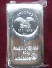 500 g Silber Umicore/Andorra/Argor/Fiji Münzbarren