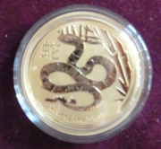 1 Unze Gold Australien Lunar II Schlange 2013 1 Unze Gold Australien Lunar II Schlange 2013