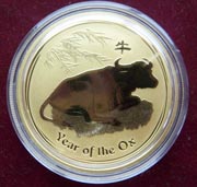 1 Oz Gold Australien Lunar II Ochse 2009 1 Oz Gold Australien Lunar II Ochse 2009