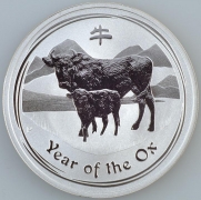 1 Oz Silber Australien Lunar Ochse II 2009