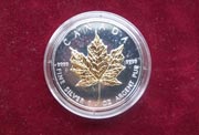 1 Unze Silber Maple Leaf 2016 teilvergoldet 1 Unze Silber Maple Leaf 2016 teilvergoldet
