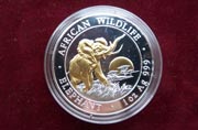 1 Unze Silber Somalia Elefant 2016 teilvergoldet 1 Unze Silber Somalia Elefant 2016 teilvergoldet